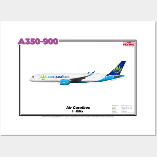 Airbus A350-900 - Air Caraïbes (Art Print) Posters and Art